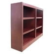 Scranton & Co 6-Shelf Double Wide Wood Bookcase in Cherry Finish