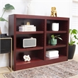Scranton & Co 6-Shelf Double Wide Wood Bookcase in Cherry Finish