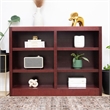Scranton & Co 6-Shelf Double Wide Wood Bookcase in Cherry Finish