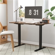 Scranton & Co Modern Height Adjustable Office Desk in Light Brown/Black
