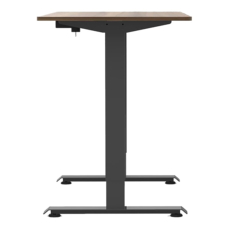Scranton & Co Modern Height Adjustable Office Desk in Light Brown/Black