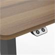 Scranton & Co Modern Height Adjustable Office Desk in Light Brown/Black