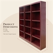 Scranton & Co 15-Shelf Triple Wide Bookcase Wood Veneer Cherry 72