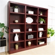 Scranton & Co 15-Shelf Triple Wide Bookcase Wood Veneer Cherry 72