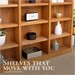Scranton & Co 15-Shelf Triple Wide Bookcase Wood Veneer Oak 72