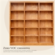 Scranton & Co 15-Shelf Triple Wide Bookcase Wood Veneer Oak 72