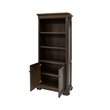 Scranton & Co Executive Bookcase with Wood Doors in Brown Finish 78