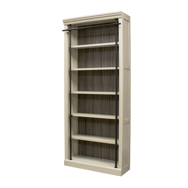 Scranton & Co 8' Tall Wooden Organizer Bookcase in White Finish