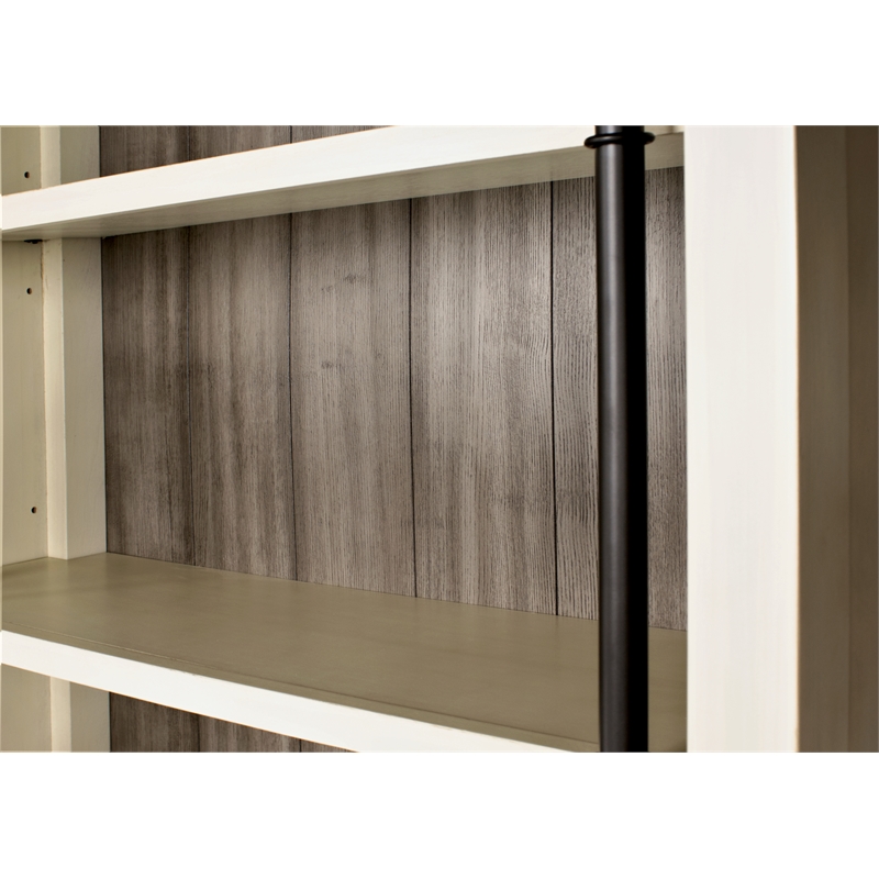 Scranton & Co 8' Tall Wooden Organizer Bookcase in White Finish