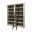 Scranton & Co 8' Tall Wooden Bookcase Wall with Ladder in White Finish