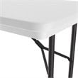 Scranton & Co Heavy-Duty Plastic Folding Table in Gray Granite