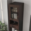 Scranton & Co Multimedia Storage Tower Cabinet in Vintage Walnut Finish