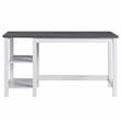 Scranton & Co Modern Wood Desk with Shelves in White Oak