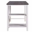 Scranton & Co Modern Wood Desk with Shelves in White Oak