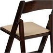 Scranton & Co Vinyl Padded Folding Chair in Fruitwood (Set of 2)