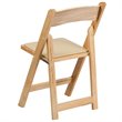 Scranton & Co Vinyl Padded Folding Chair in Natural (Set of 2)