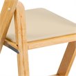Scranton & Co Vinyl Padded Folding Chair in Natural (Set of 2)