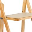 Scranton & Co Vinyl Padded Folding Chair in Natural (Set of 2)