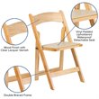 Scranton & Co Vinyl Padded Folding Chair in Natural (Set of 2)