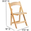 Scranton & Co Vinyl Padded Folding Chair in Natural (Set of 2)