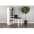Scranton & Co 75.5 Inch Farmhouse Bookcase in Dark Brown and White