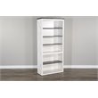 Scranton & Co 75.5 Inch Farmhouse Bookcase in Dark Brown and White