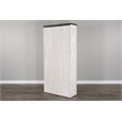 Scranton & Co 75.5 Inch Farmhouse Bookcase in Dark Brown and White