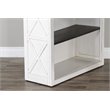 Scranton & Co 75.5 Inch Farmhouse Bookcase in Dark Brown and White