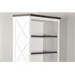 Scranton & Co 75.5 Inch Farmhouse Bookcase in Dark Brown and White