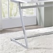 Scranton & Co Metal Writing Desk with USB in White and Chrome
