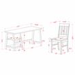 Scranton & Co Wood 2-Piece Writing Desk and Ladder Back Chair Set in White