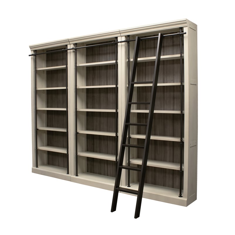 Scranton & Co 94-Inch Tall 3-Piece Wood Bookcase Wall in White