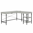 Scranton & Co L-Shaped Wooden Desk with Drawer in Antique White