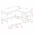 Scranton & Co L-Shaped Wooden Desk with Drawer in Antique White