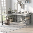 Scranton & Co L-Shaped Wooden Desk with Drawer in Antique White