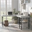 Scranton & Co L-Shaped Wooden Desk with Drawer in Antique White