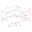 Scranton & Co L-Shaped Wooden Desk in Antique Gray with Drawer