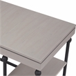 Scranton & Co L-Shaped Wooden Desk in Antique Gray with Drawer