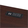 Scranton & Co Trestle Desk with Charging Station in Espresso Finish