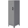Scranton & Co 4-Shelf Metal Storage Locker Cabinet in Arctic Silver