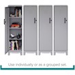 Scranton & Co 4-Shelf Metal Storage Locker Cabinet in Arctic Silver