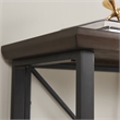 Scranton & Co Mixed Wood and Metal Bookshelf in Dark Earth and Matte Black