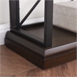 Scranton & Co Mixed Wood and Metal Bookshelf in Dark Earth and Matte Black