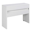Scranton & Co Sliding Desk with Drawer and Riser in White Wood Finish