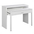 Scranton & Co Sliding Desk with Drawer and Riser in White Wood Finish