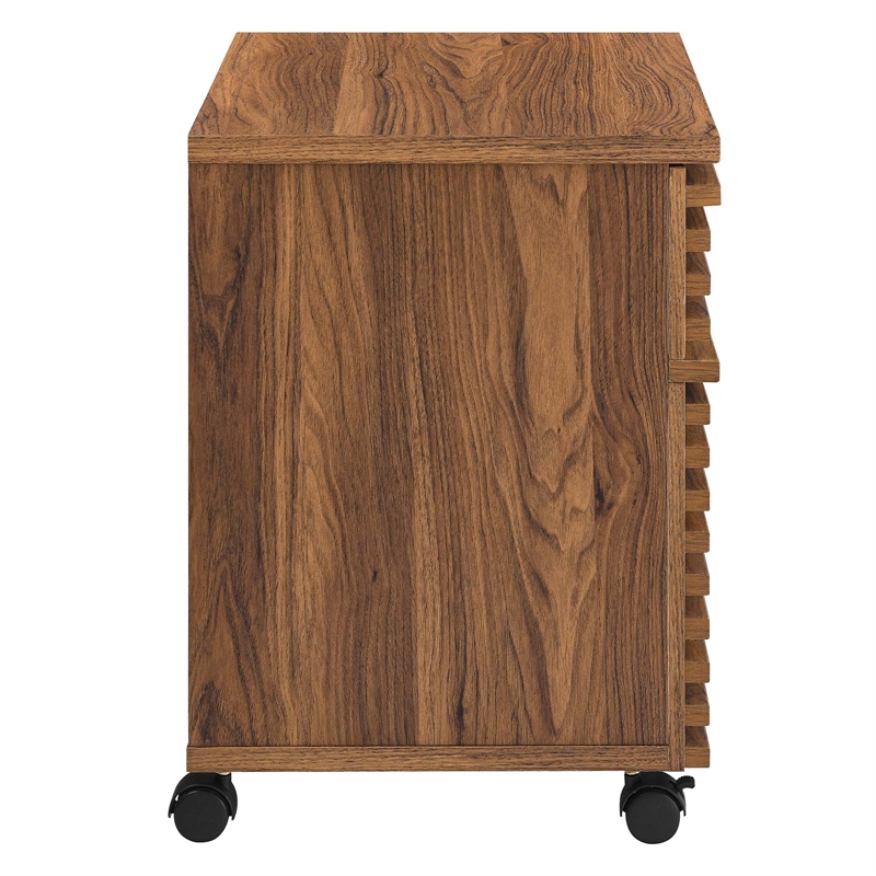 Scranton & Co Modern Two-Drawer File Cabinet with Walnut Finish