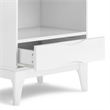 Scranton & Co 60 Inch Solid Hardwood Bookcase with Storage in White