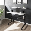 Scranton & Co Adjustable Rolling Writing Desk with Storage in White