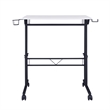 Scranton & Co Adjustable Rolling Writing Desk with Storage in White