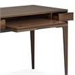 Scranton & Co 48 Inch Mid-Century Solid Rubberwood Desk in Walnut Brown